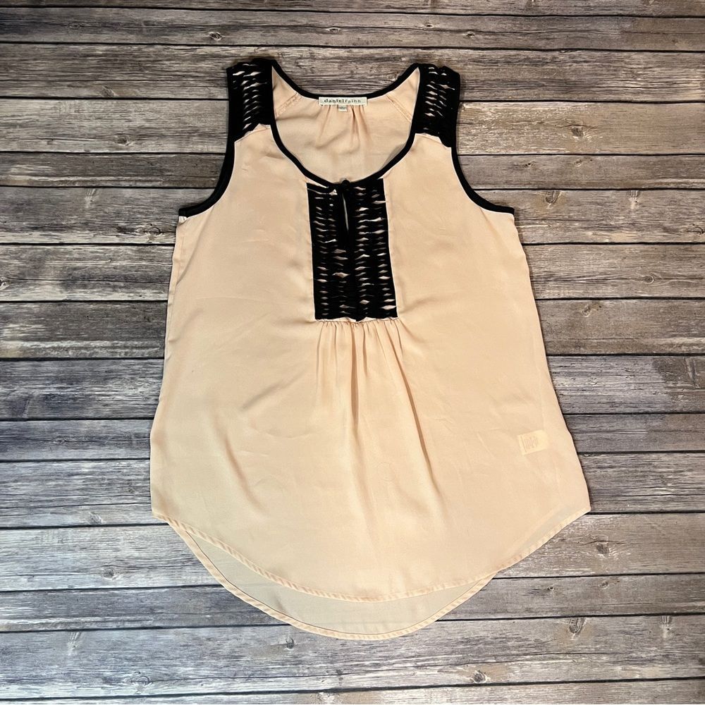 Daniel Rainn Cute Semi-Sheer Tank Top Blouse, Size Small
